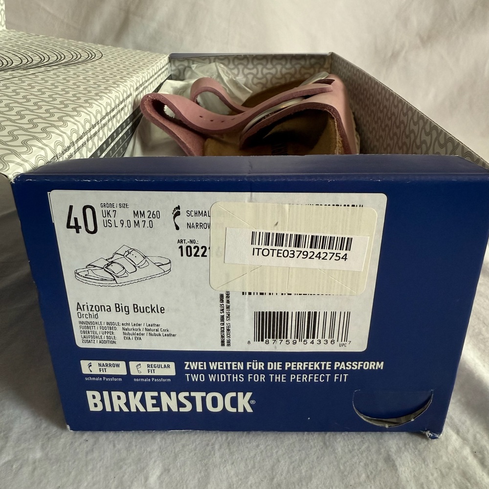 NWT new Birkenstock arizona big buckle sandals, size 9 - Picture 3 of 5